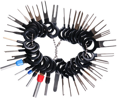New!38 pcs Auto Car Plug Circuit Board Wire Harness Terminal Extraction Pick Connector Crimp Pin Back Needle Remove Tool Set