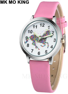 New 3D Cartoon Unicorn Crystal Leather Kids Watch Time Girls Boys Kids Quartz Cool Sport Wristwatch Gifts Clock Relojes