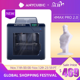 New 3D Printer ANYCUBIC 4Max Pro 2.0 DIY FDM 3D Printer with Large Build Volume Impresora 3D Printing
