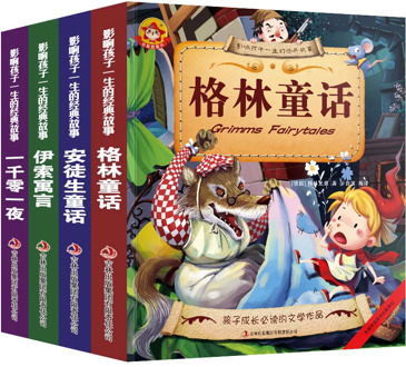 New 4 book/set Children's Early Education Chinese Story Book 3-6 Years Children Bedtime Stories Fairy Tale Pinyin Reading Books