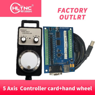 New 5 Axis USB MACH3 Controller Card + MPG Handwheel For CNC Engraving Machine