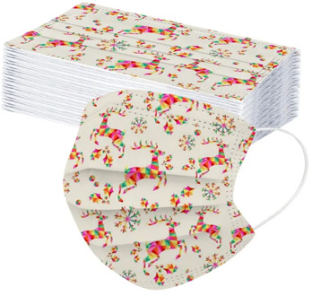 New 50PCS Child Medical Mask Surgical Mouth Mask 3 Layer Disposable Face Masks Kids Christmas Mask Anti-Dust Masks Fast Delivery