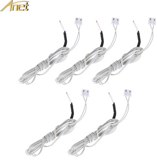 New 5PCS NTC 3950 100K ohm 3 Pins 3D Printer Thermistor Cable For 3D Printer Hot End Induction Temperature