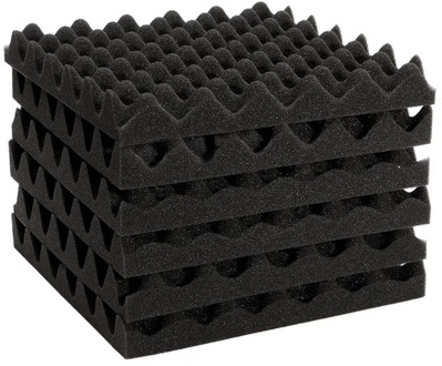 New 6pcs 30X30X4CM Soundproofing Acoustic Foam Tiles Noise Sound-Absorbing Sound Treatment Studio Room Absorption Tiles foam