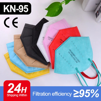 New 9 Colors FFP2 KN95 Mask 10-100PCS Reusable Mascarilla FPP2 Approved 5 Layers Adult Hygienic Mouth Face Mask FFP3 Protection