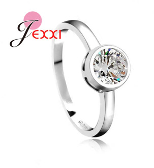 New 925 Sterling Silver Jewelry Charm Woman Wedding Stone High Quality Crystal CZ Classic Ring Free Shipping
