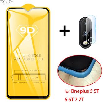 New 9D Tempered Glass For OnePlus 7 T 7T 6 6T 5 5T Nord Glass Screen Protector For One Plus 7 7T 6 6T 5 5T Black Full Cover Film
