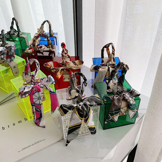 New Acrylic Box Female Bag Summer Vacation Transparent Jelly Bag Portable Mini Square Bag Silk Scarf Decoration Fashion Handbag