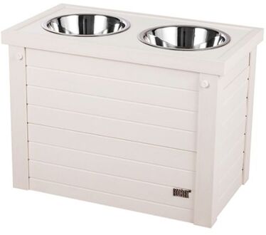 New Age Pet® Piedmont Dinerset - Voer & Drinkbak - Extra large - Antique Wit