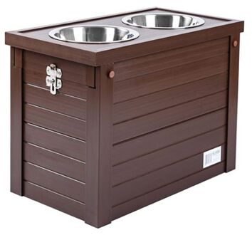 New Age Pet® Piedmont Dinerset - Voer & Drinkbak - Extra large - Russet Bruin