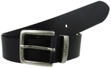 New Albert riem van leer Zwart - 85 cm