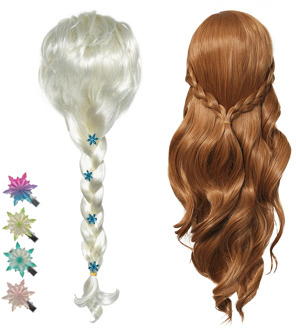 New Ana Elza 2 Wig Princess Hair Bands Girls Party Fancy Accessories Princess Braid Headwear Christmas Hair Clips Kids Jewelry