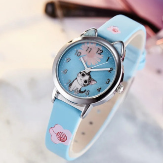 New Arrival Cute Cat Design Children Fashion Watches Quartz Wristwatches Jelly Kids Boys Girls Students Watch Relogio Kol Saati