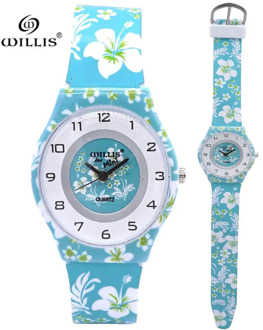New Arrival Fashion Floral Flower Design Analog Lady Women's Children Clock Kids Watch Quartz WristWatches Kol Saati Relogio