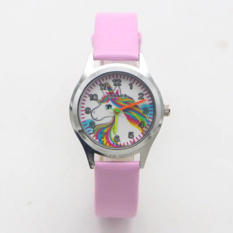 New arrival Fashion Quartz kids cartoon Unicorn rainbow Watch children student girls boys Watches Relogio Feminino kol saati