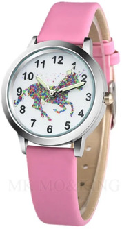 New Arrival High Quality Fashion Unicorn Horse Children Boy Girls Student Kids Watch Casual Quartz Dress Clock Relojes Kol Saati