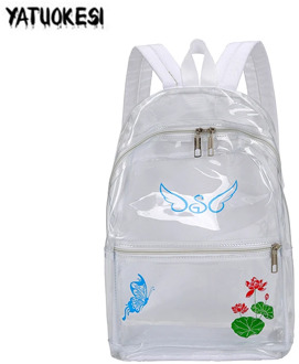 New Arrival High Quality Travel Shoulder Bag Girl Plastic Transparent School Bag Backpack Printing For Teenage Mochilas