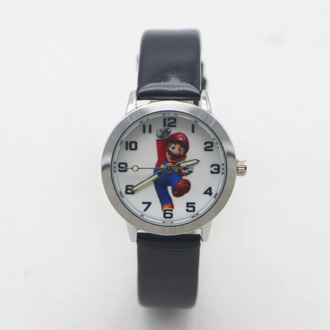 New arrival kids cartoon super mario Lovely dress Watch children student girls boys candy Watches Reloj Mujer kol saati Feminino
