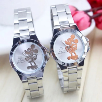 New Arrival Luxury Brand Minnie Watch Fashion Silver Students Wristwatch Full Steel Women's Saat Relogio Feminino