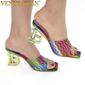 New Arrival Shoes for Women Sandals African Dress Women Nigerian Women Wedding Shoes Decorated with Rhinestone Party Pumps