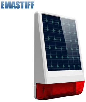 New Arrival! Wireless 315mhz or 433mhz Outdoor big strobe Solar powered Siren with LED flashing response sound chooseable 130 dB