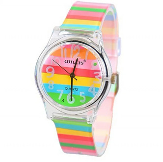 New arrival Women Willis kids Watches Resin Fashion girls ladies Waterproof wristwatch Rainbows watch relogio feminino