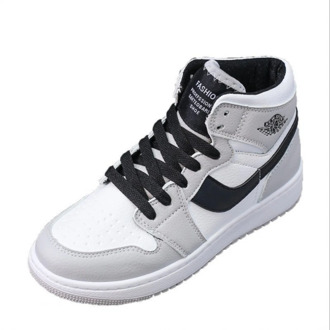New autumn high-top all-match women's white shoes round toe casual trendy sneakers women shoes