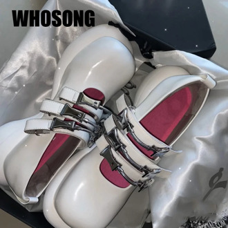 New Autumn Women Shoes Girls Platform Shoes Woman Brand Shallow Shoes Ladies Round Toe Bottom Shoes Female Black Shoes Mary Jane