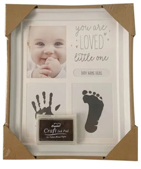 New Baby Kids Birthday Gift Newborn Hand Foot Print Ornaments 12 Months Photo Frame