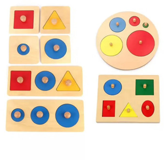 New Baby Montessori Educational toy Wooden 3D Shape matching Puzzles Wooden Geometry panels Sensory Intellectual Learnings Toys