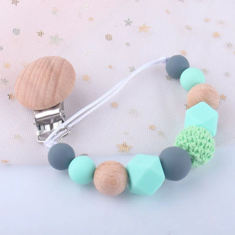 NEW Baby Pacifier Clip Chain Wooden Holder Soother Pacifier Clips Nipple Holder Infant Bottle Clip Shower Gift