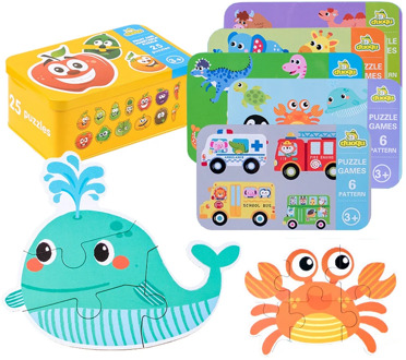 New Baby Wooden Puzzle Learning Toys for Children Educational Toy Kids Animal Dinosaur Vehicle Wood Jigsaw Matching Puzzles Game