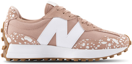 New Balance 327 Sneakers Dames - Bruin - Maat 37.5 - Leer, Synthetisch Brown
