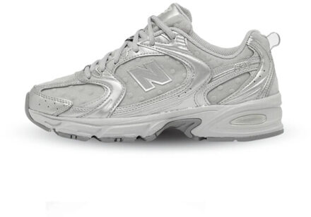 New Balance 530 silver metallic raincloud polka dots - maat 38,5 Zilver