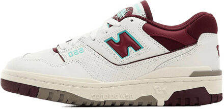New Balance 550 white burgundy blue - maat 45 Wit