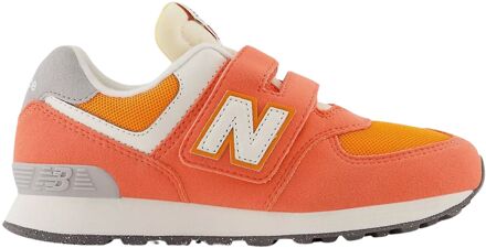 New Balance 574 Sneakers Junior oranje - geel - wit - grijs - 28