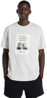 New Balance 574 T-shirts Heren - Multi - Maat L - Katoen Jersey