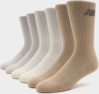 New Balance 6-Pack Everyday Crew Socks, meerkleurig