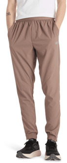 New Balance Ac Jogger Broeken Heren - Bruin - Maat M - Poly Jersey Brown