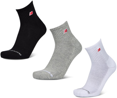 New Balance Ankle 3 Pack Sokken Unisex - Wit - Maat 35-38 - Katoen White