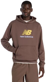New Balance Athletics French Terry Logo Hoodie Casual Sweater Heren S Bruin