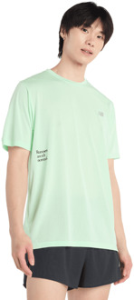 New Balance Athletics Graphic T-shirt T-shirts Heren - Groen - Maat XXL - Poly Jersey Green