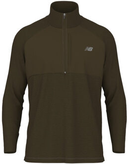 New Balance Athletics Heat Grid 1/2 Zip Heren bordeaux - L