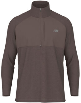New Balance Athletics Heat Grid 1/2 Zip Heren paars - M