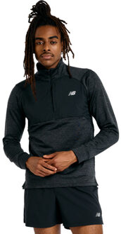 New Balance Athletics Heat Grid 1/2 Zip Heren zwart/zwart - L