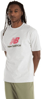 New Balance Athletics Logo T-shirt T-shirts Heren - Grijs - Maat XL - Katoen Jersey Grey