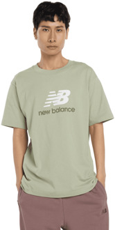 New Balance Athletics Logo T-shirt T-shirts Heren - Groen - Maat XS - Katoen Jersey Green