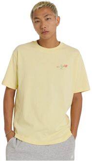 New Balance Athletics Premium Casual T-shirt Heren L Geel