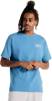 New Balance Athletics Premium Logo Casual T-shirt Heren M Blauw