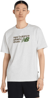 New Balance Athletics Premium Relaxed T-shirt T-shirts Heren - Grijs - Maat M - Katoen Jersey Grey